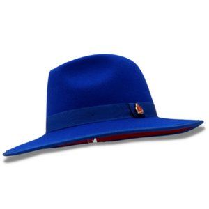 Montique ROYAL 3 1/8" Brim Red Bottom Wool Felt Dress Hat    H-80